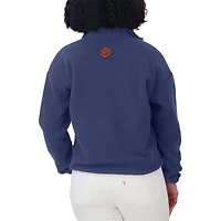 Women's WEAR by Erin Andrews  Royal Edmonton Oilers Polar Fleece Half-Zip Jacket