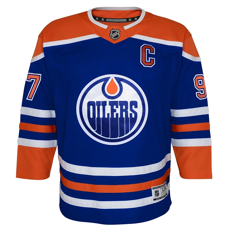 Youth Connor McDavid Royal Edmonton Oilers Home - Premier Player Jersey