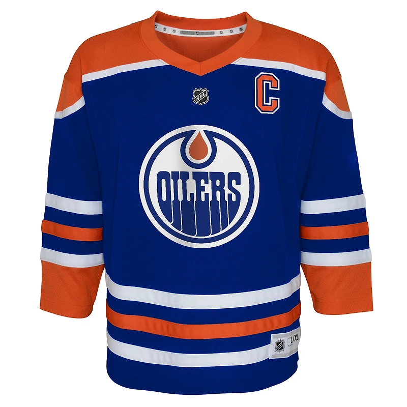 Youth Connor McDavid Royal Edmonton Oilers Home Replica Player Jersey
