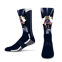 Youth For Bare Feet Edmonton Oilers Mascot Ka-Pow Crew Socks