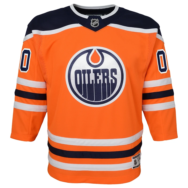Youth Orange Edmonton Oilers 2020/21 Home - Custom Premier Jersey