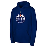 Youth Outerstuff Royal Edmonton Oilers Primary Logo Pullover Hoodie
