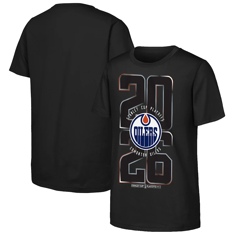 T-shirt noir Outerstuff Youth Edmonton Oilers 2026 Stanley Cup Playoffs Bold