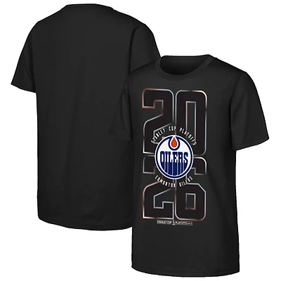 T-shirt noir Outerstuff Youth Edmonton Oilers 2026 Stanley Cup Playoffs Bold