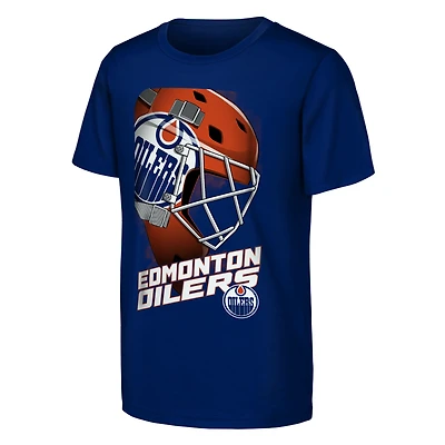 T-shirt bleu pour jeunes défenseurs des Oilers d'Edmonton