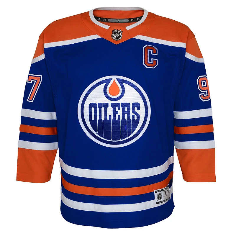 Jeune Connor McDavid Orange Edmonton Oilers Home Premier Player - Maillot