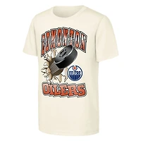 T-shirt Outerstuff Natural pour jeunes, coupe Breakout des Oilers d'Edmonton