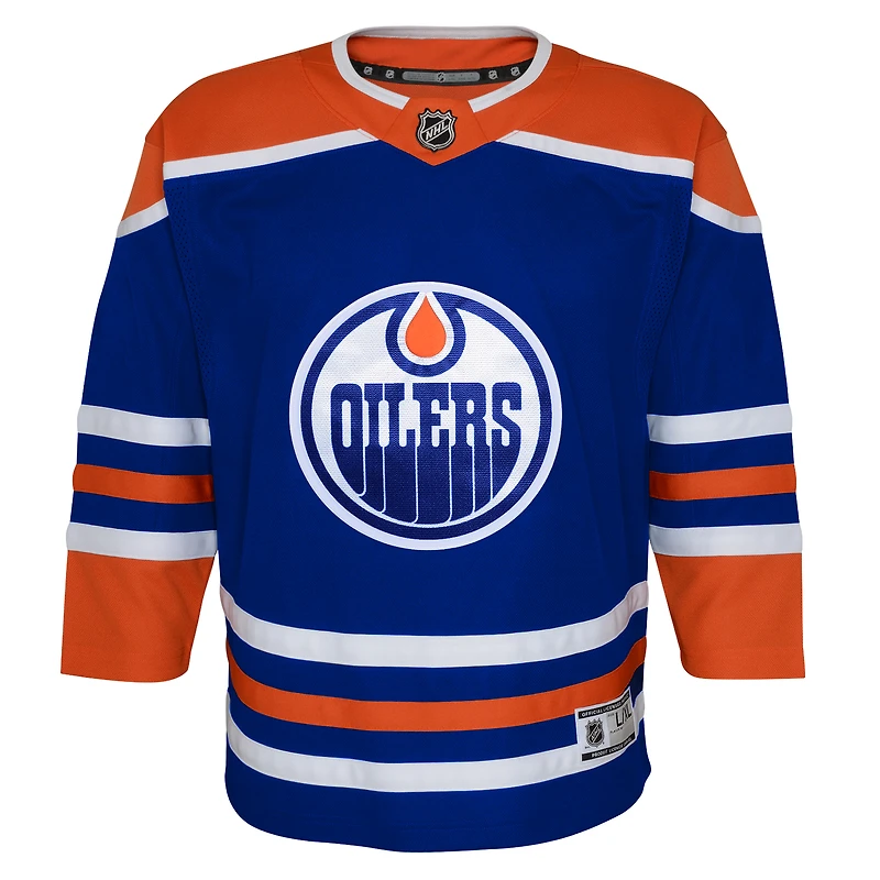 Jeunesse Outerstuff Navy Edmonton Oilers Home Premier Blank - Maillot