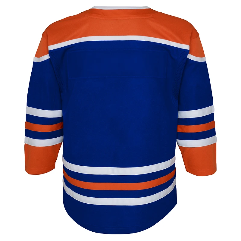 Jeunesse Outerstuff Navy Edmonton Oilers Home Premier Blank - Maillot
