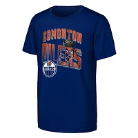 Ensemble t-shirt 3-en-1 « Rally the Team » des Oilers d'Edmonton, bleu royal/gris chiné, pour jeunes Outerstuff