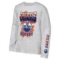Youth Outerstuff  Royal/Heather Gray Edmonton Oilers Rally the Team 3-in-1 Combo T-Shirt Set
