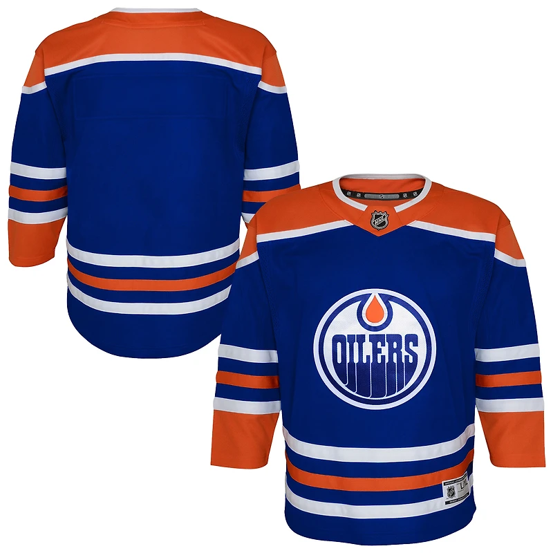 Youth Outerstuff  Royal Edmonton Oilers Home Premier Custom Replica Jersey