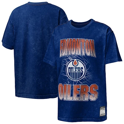 T-shirt délavé à l'acide « Time to Shine » des Oilers d'Edmonton Royal d'Outerstuff pour jeunes