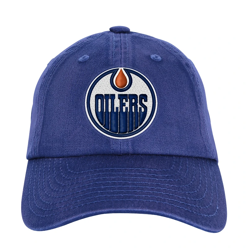 Youth Outerstuff Royal Edmonton Oilers True Retro Slouch Adjustable Hat