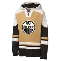 Sweat à capuche col en V Ageless Raglan des Oilers d'Edmonton pour jeunes Outerstuff Tan