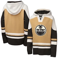Sweat à capuche col en V Ageless Raglan des Oilers d'Edmonton pour jeunes Outerstuff Tan