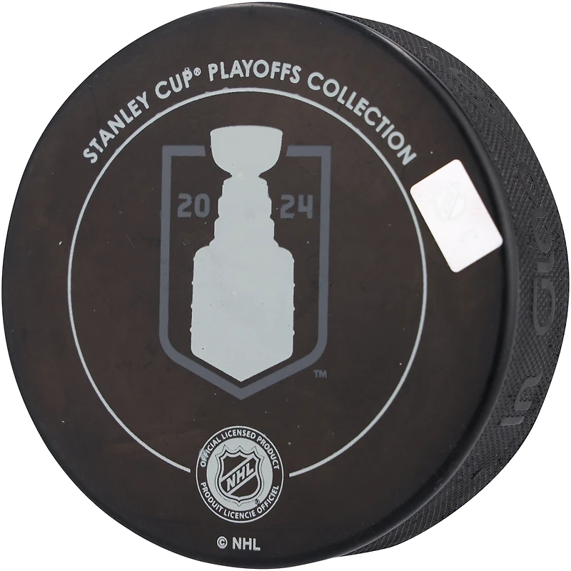 Zach Hyman Rondelle de hockey dédicacée des champions de la Conférence Ouest des Oilers d'Edmonton 2024