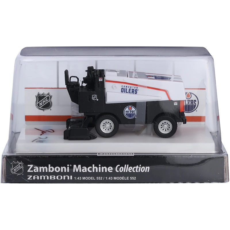 Zach Hyman Edmonton Oilers Autographed 1:43 Scale Die-Cast Zamboni
