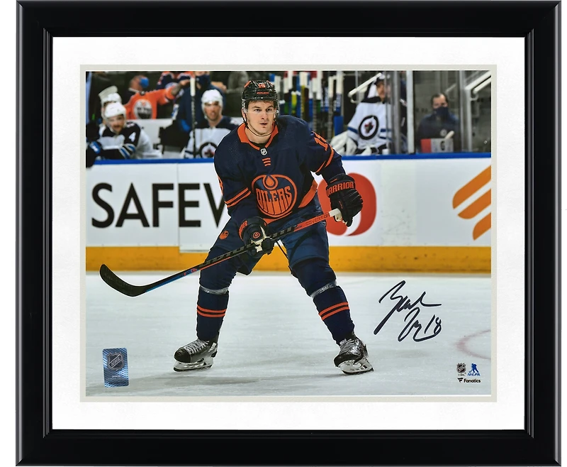 Zach Hyman Edmonton Oilers Autographed 11'' x 14'' Navy Skating Photograph