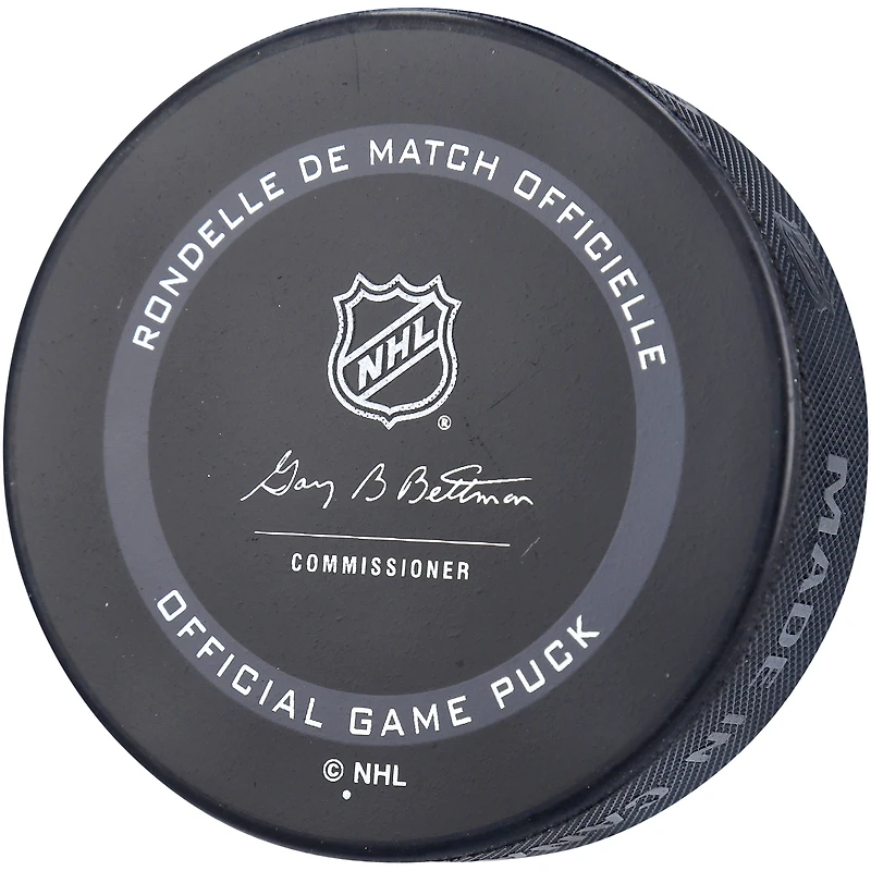 Zach Hyman Edmonton Oilers Autographed 2021 Model Official Game Puck with "100th Goal 2/11/22" Inscription