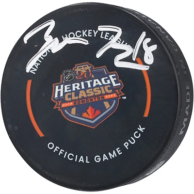 Zach Hyman Edmonton Oilers Autographed 2023 Heritage Classic Official Game Puck 