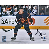 Photographie de patinage autographiée de 8'' x 10'' de Zach Hyman des Oilers d'Edmonton