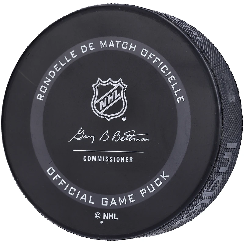 Rondelle de match officielle autographiée par Zach Hyman des Oilers d'Edmonton