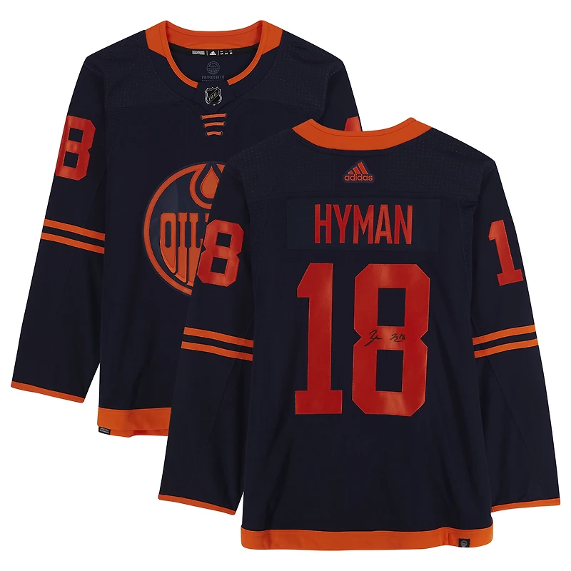 Zach Hyman Navy Edmonton Oilers Autographed adidas Alternate Authentic Jersey