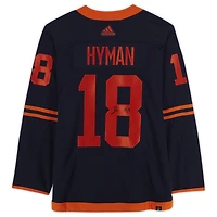 Zach Hyman Navy Edmonton Oilers Autographed adidas Alternate Authentic Jersey