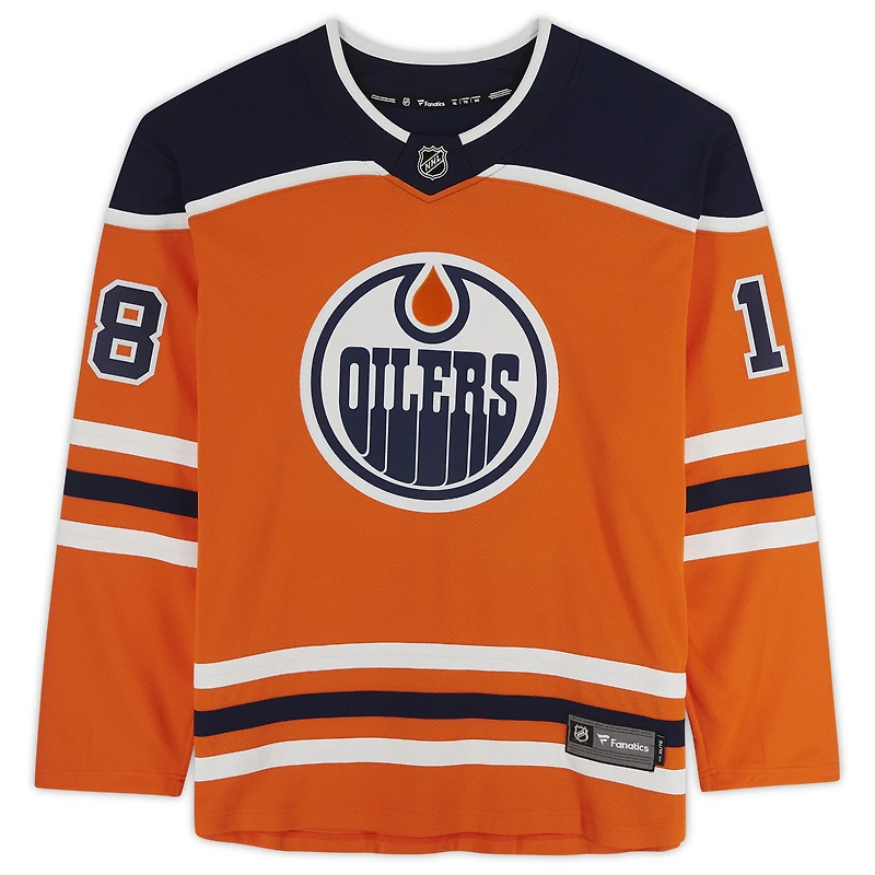 Maillot adidas authentique autographié par Zach Hyman des Oilers d'Edmonton Orange