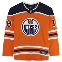 Maillot adidas authentique autographié par Zach Hyman des Oilers d'Edmonton Orange