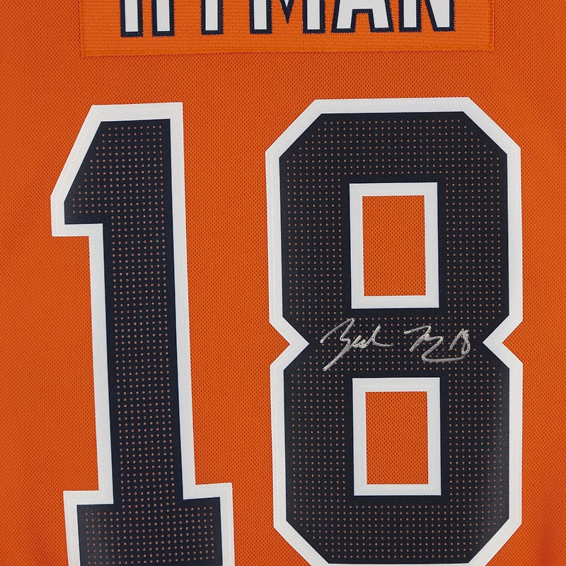 Maillot adidas authentique autographié par Zach Hyman des Oilers d'Edmonton Orange