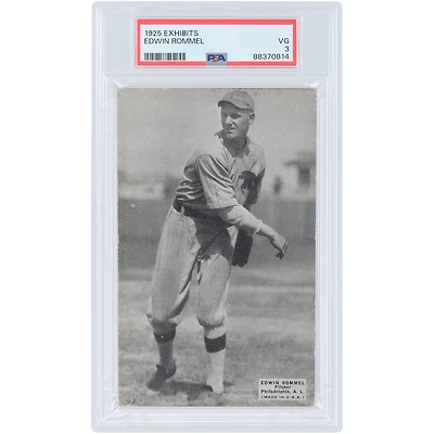 Edwin Rommel Philadelphia Athletics 1925 Exhibits #NNO PSA Authenticated 3 Card
