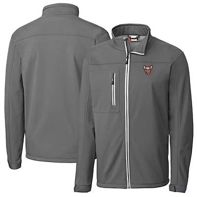 Veste softshell extensible et entièrement zippée pour homme, Cutter & Buck Steel El Paso Chihuahuas Clique Telemark Eco Stretch