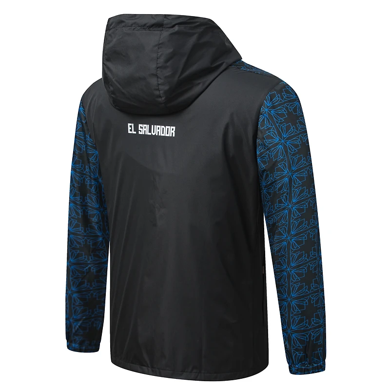 Men's Umbro  Black El Salvador National Team Full-Zip Hooded Rain Jacket
