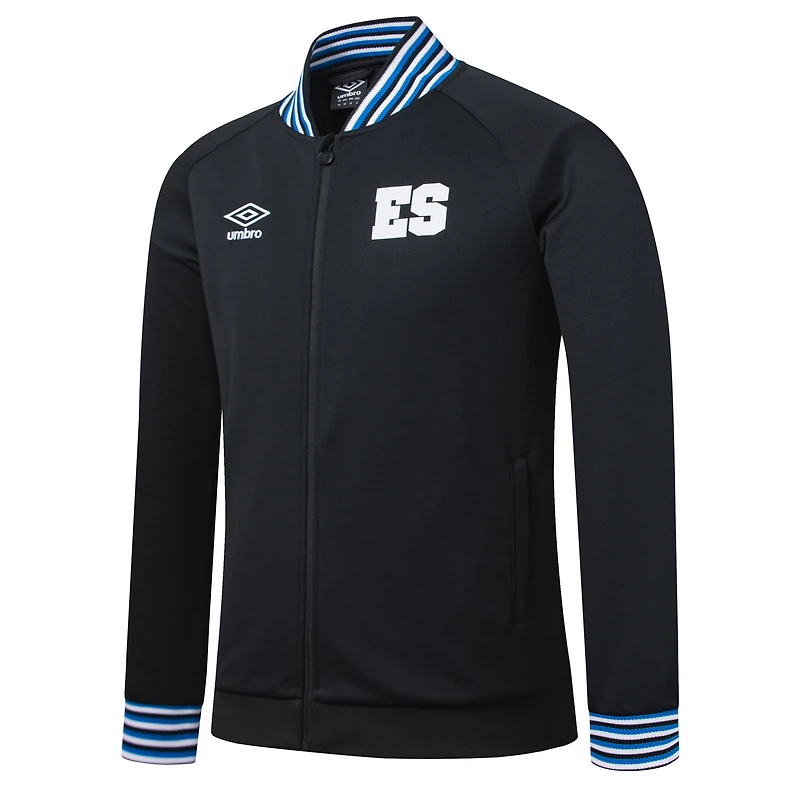 Veste de présentation entièrement zippée Umbro noire l'équipe nationale du Salvador pour homme