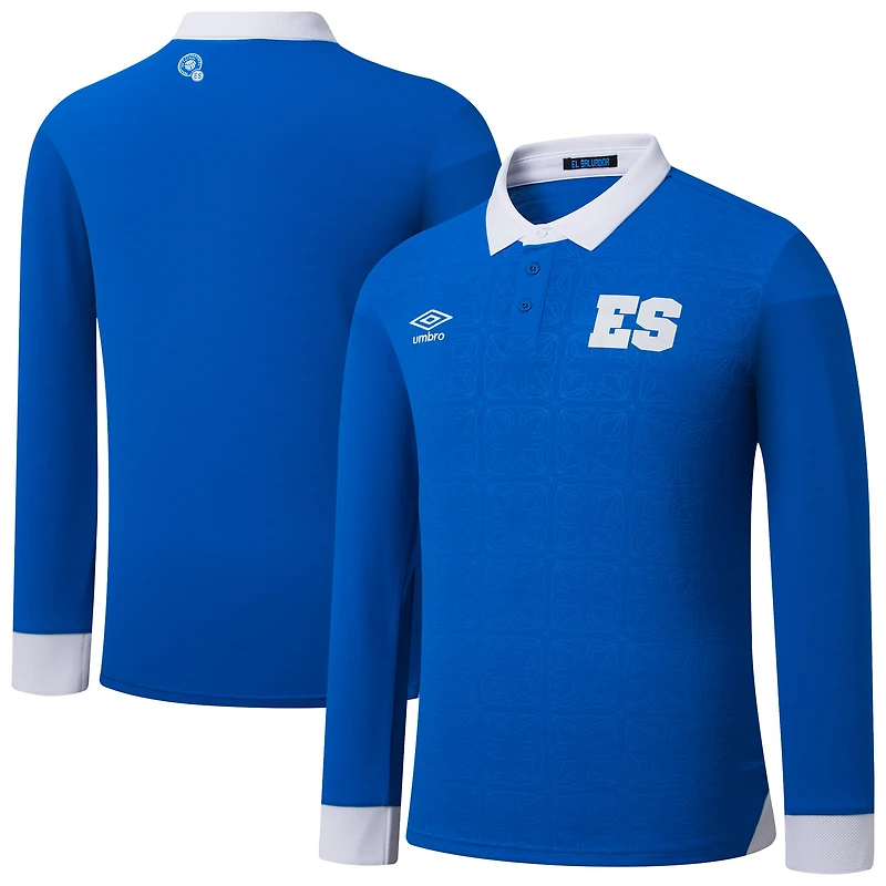 Men's Umbro White El Salvador National Team 2025 Away Replica Long Sleeve Jersey