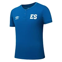 Men's Umbro  Blue El Salvador National Team Crew Neck Polo