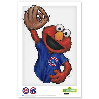 Elmo Chicago Cubs 11"x 17" Sesame Street affiche imprimée