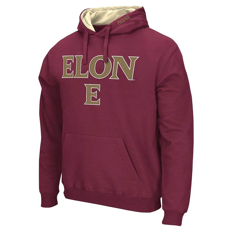Men's Colosseum  Maroon Elon Phoenix Arch & Logo Hoodie