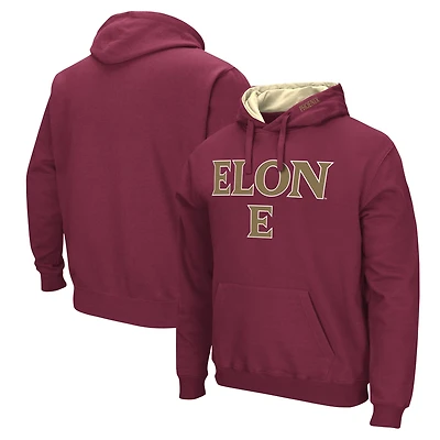 Men's Colosseum  Maroon Elon Phoenix Arch & Logo Hoodie