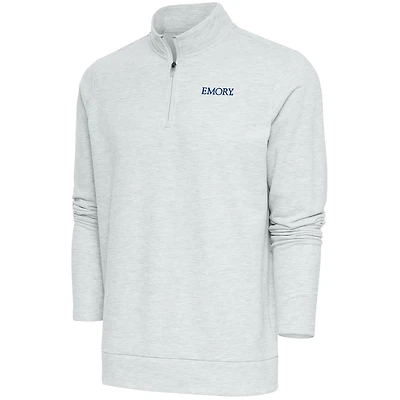 Pull à col rond zippé Gambit Emory Eagles gris chiné pour homme