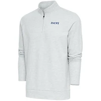 Pull à col rond zippé Gambit Emory Eagles gris chiné pour homme