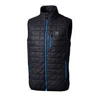 Gilet matelassé isolant entièrement zippé PrimaLoft Eco pour homme, bleu marine, Emory Eagles Rainier Cutter & Buck