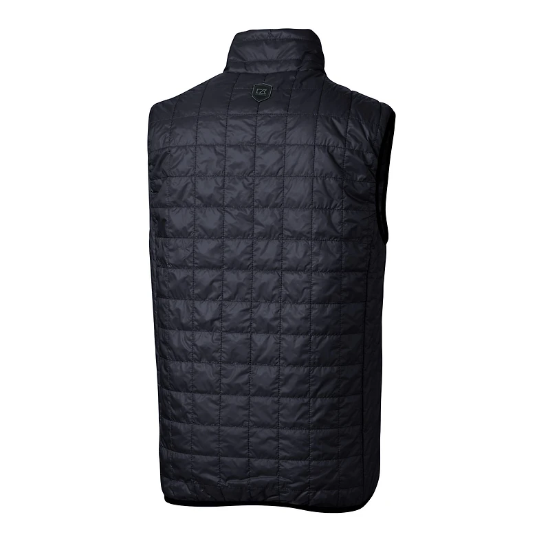 Doudoune sans manches zippée Cutter & Buck Navy Emory Eagles Rainier pour homme, isolée PrimaLoft Eco