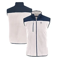 Gilet zippé en polaire Sherpa écologique pour homme Cutter & Buck Oatmeal Emory Eagles Cascade