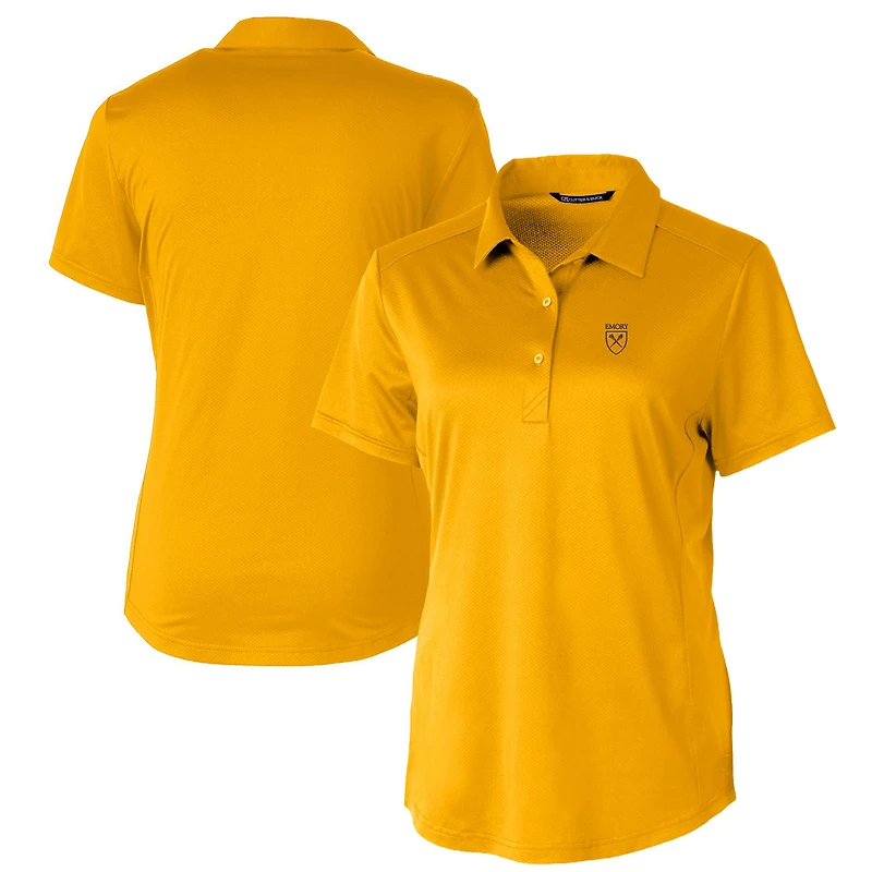 Polo extensible texturé Emory Eagles Prospect pour femme Cutter & Buck Gold