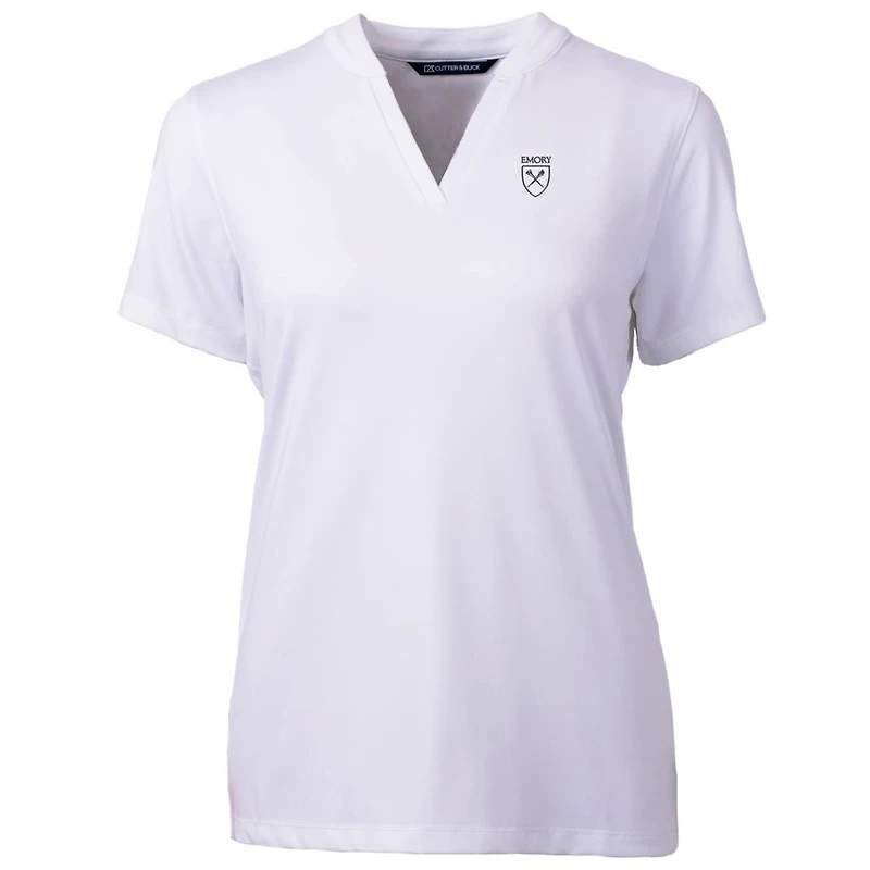 Haut à col en V blanc Emory Eagles Forge Blade pour femme Cutter & Buck