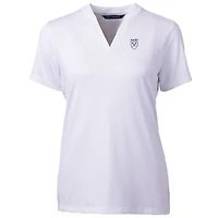 Haut à col en V blanc Emory Eagles Forge Blade pour femme Cutter & Buck