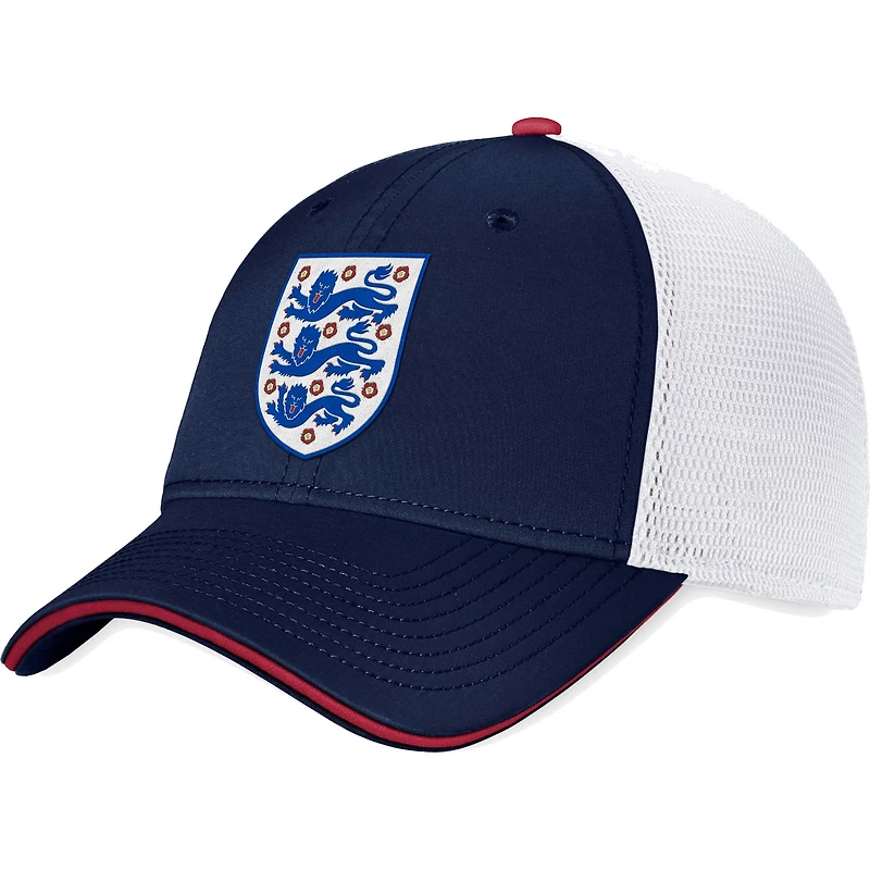 Casquette snapback camionneur Fanatics bleu marine/blanc de l'équipe nationale d'Angleterre pour homme